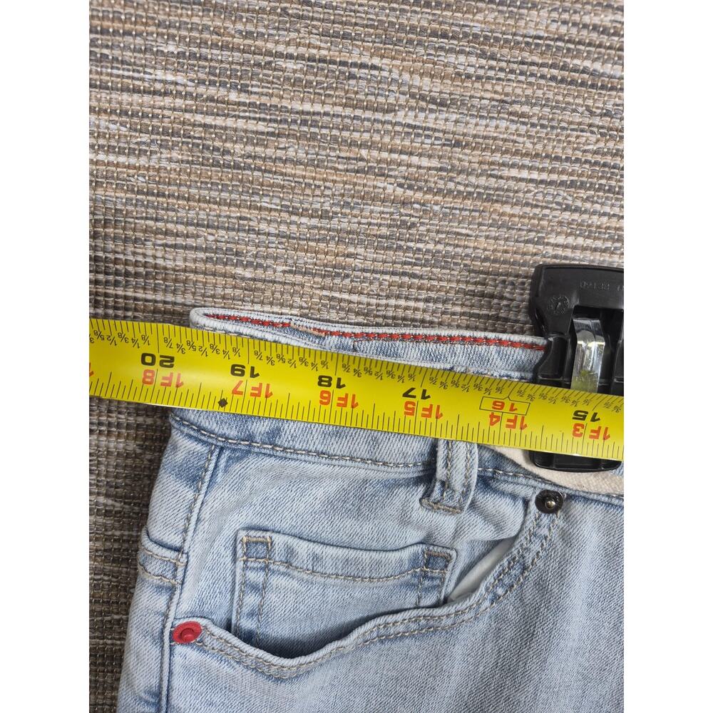 Peace Love World Jeans Womens 18WP Blue High Rise Wide Leg Crop Denim Fringe NEW - Picture 15 of 15
